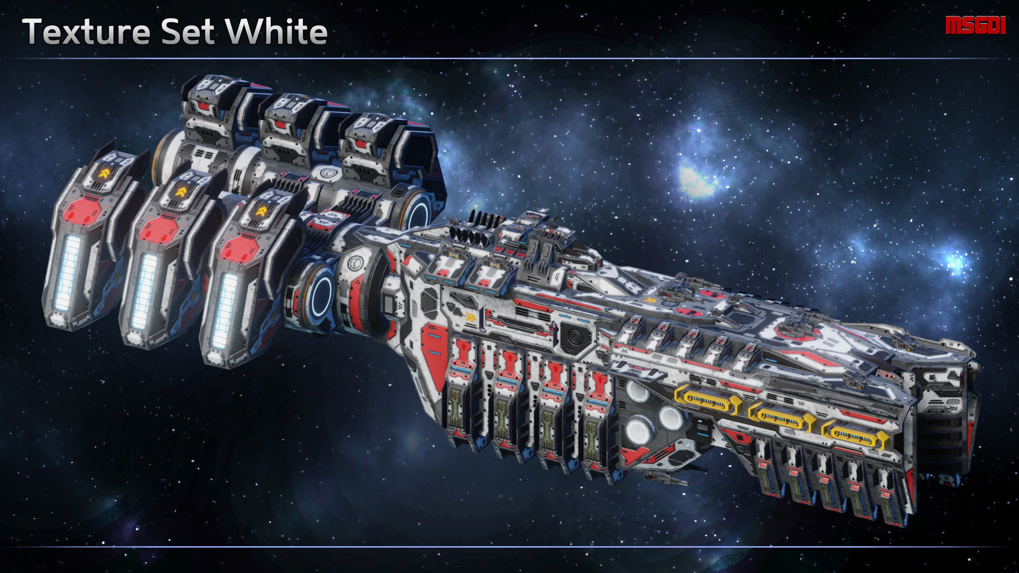 Spaceship Cruiser Goliath Low-poly 3D model_12