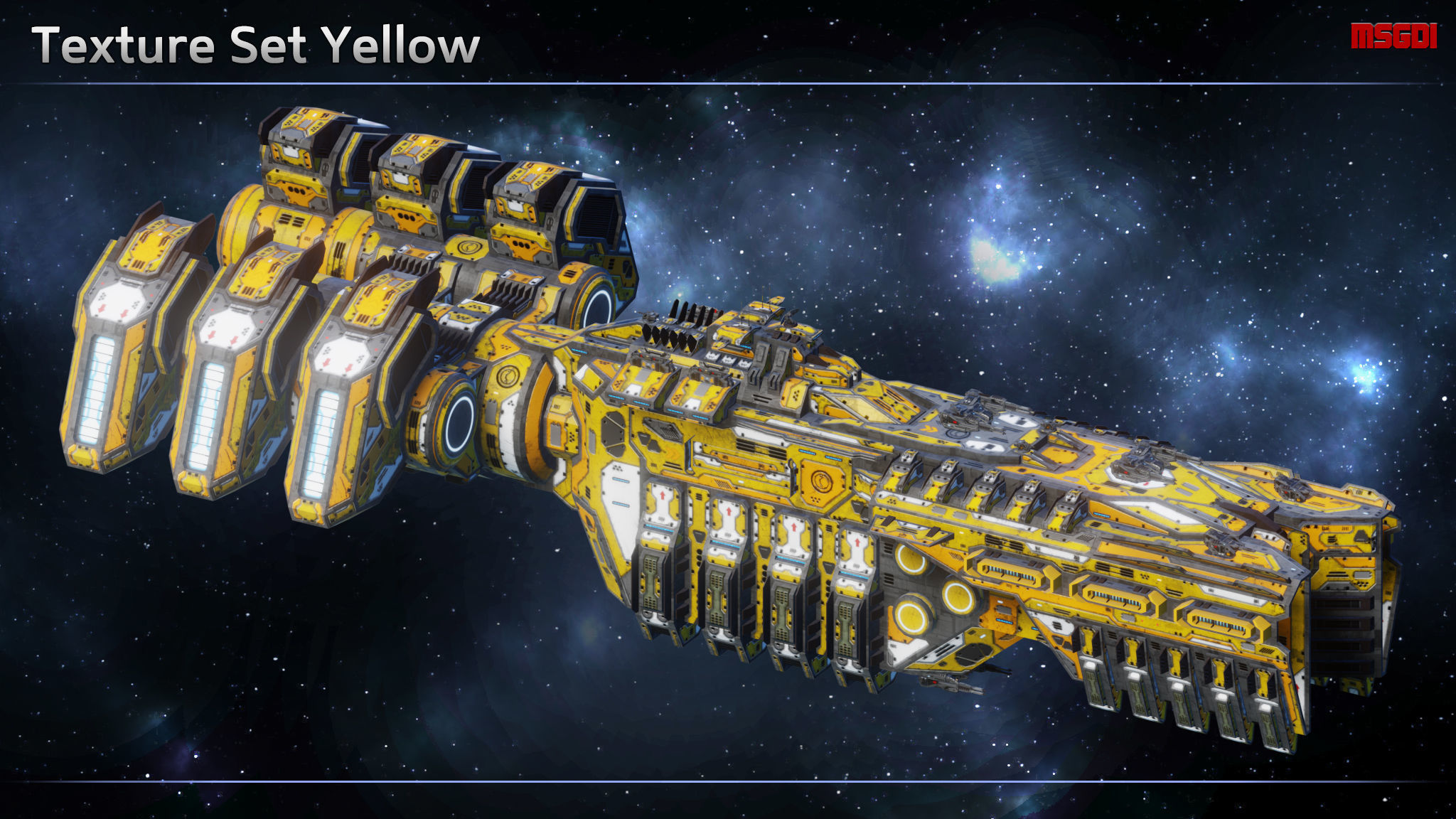 Spaceship Cruiser Goliath Low-poly 3D model_13