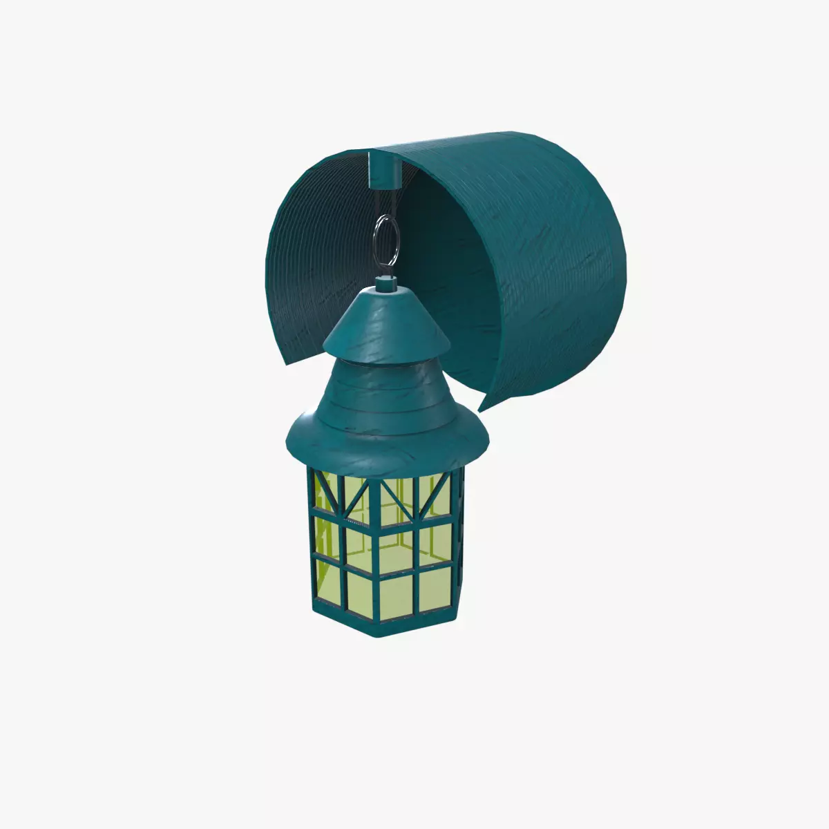 Outdoor wall lamp Low-poly 3D model
