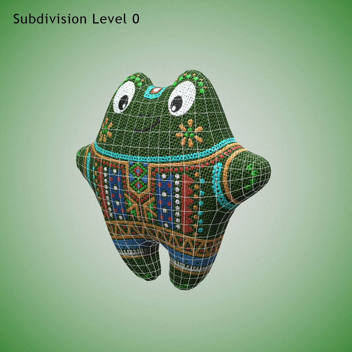 Toy Frog PBR Low-poly 3D model_1