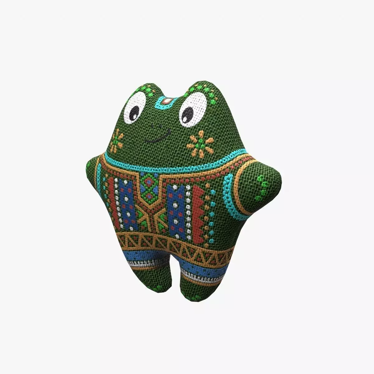 Toy Frog PBR Low-poly 3D model_0