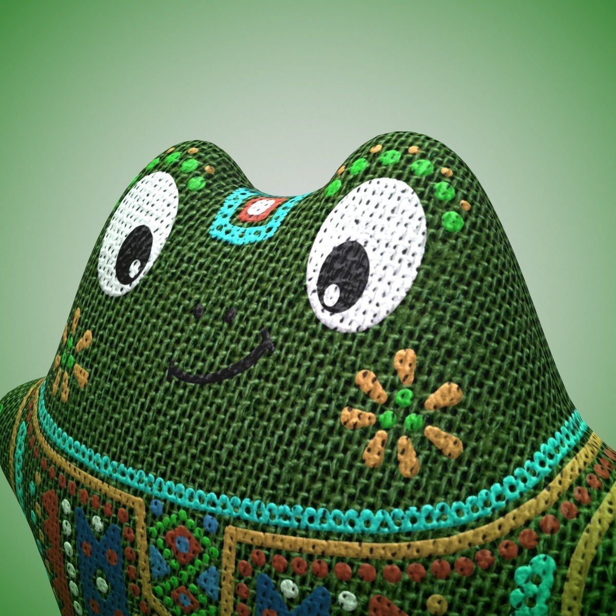 Toy Frog PBR Low-poly 3D model_5