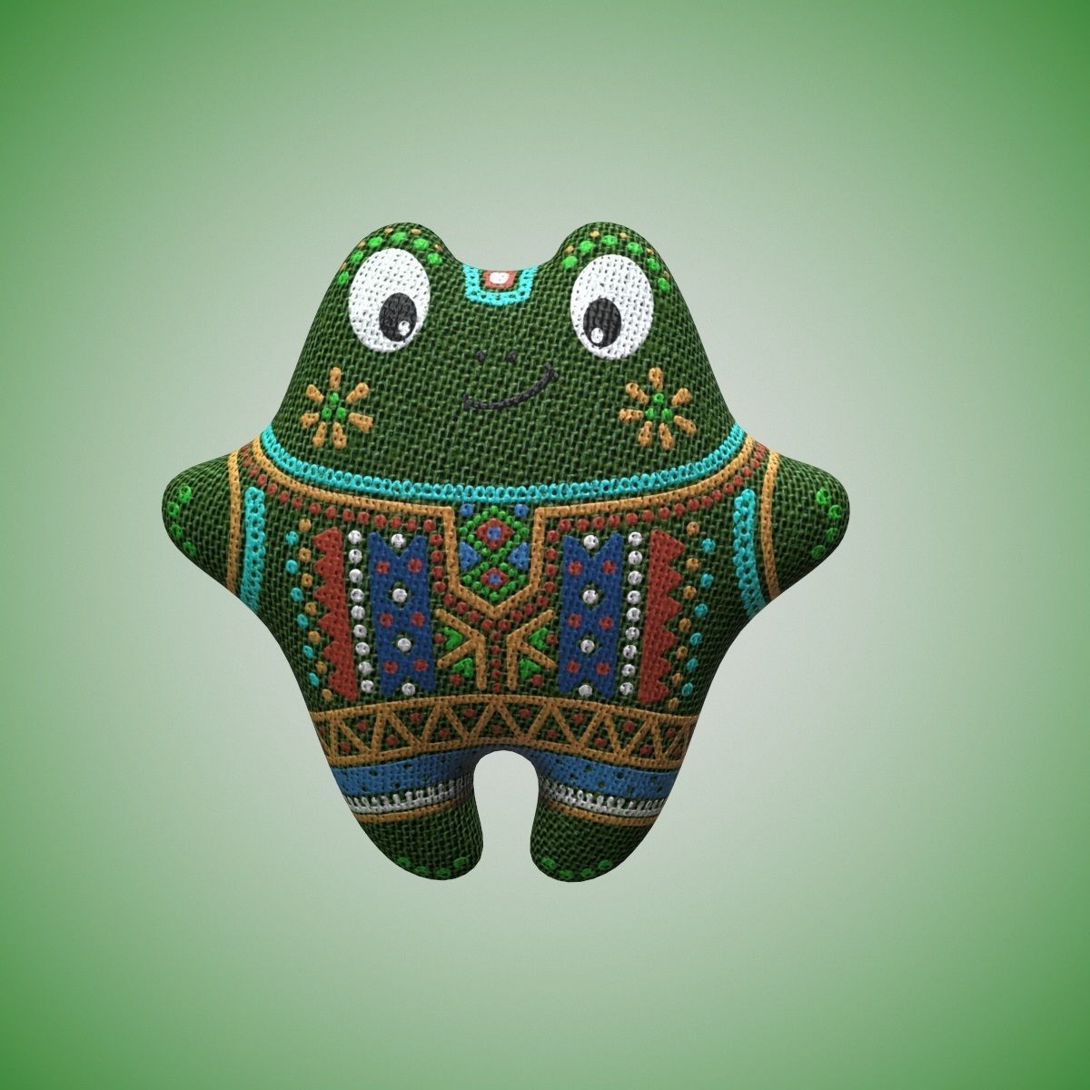 Toy Frog PBR Low-poly 3D model_2