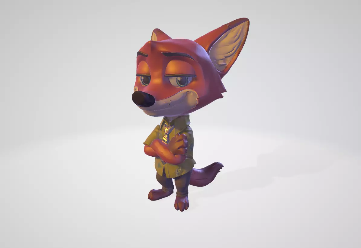 Zootopia Fox Character - Nick Wilde Figurine 3D print model