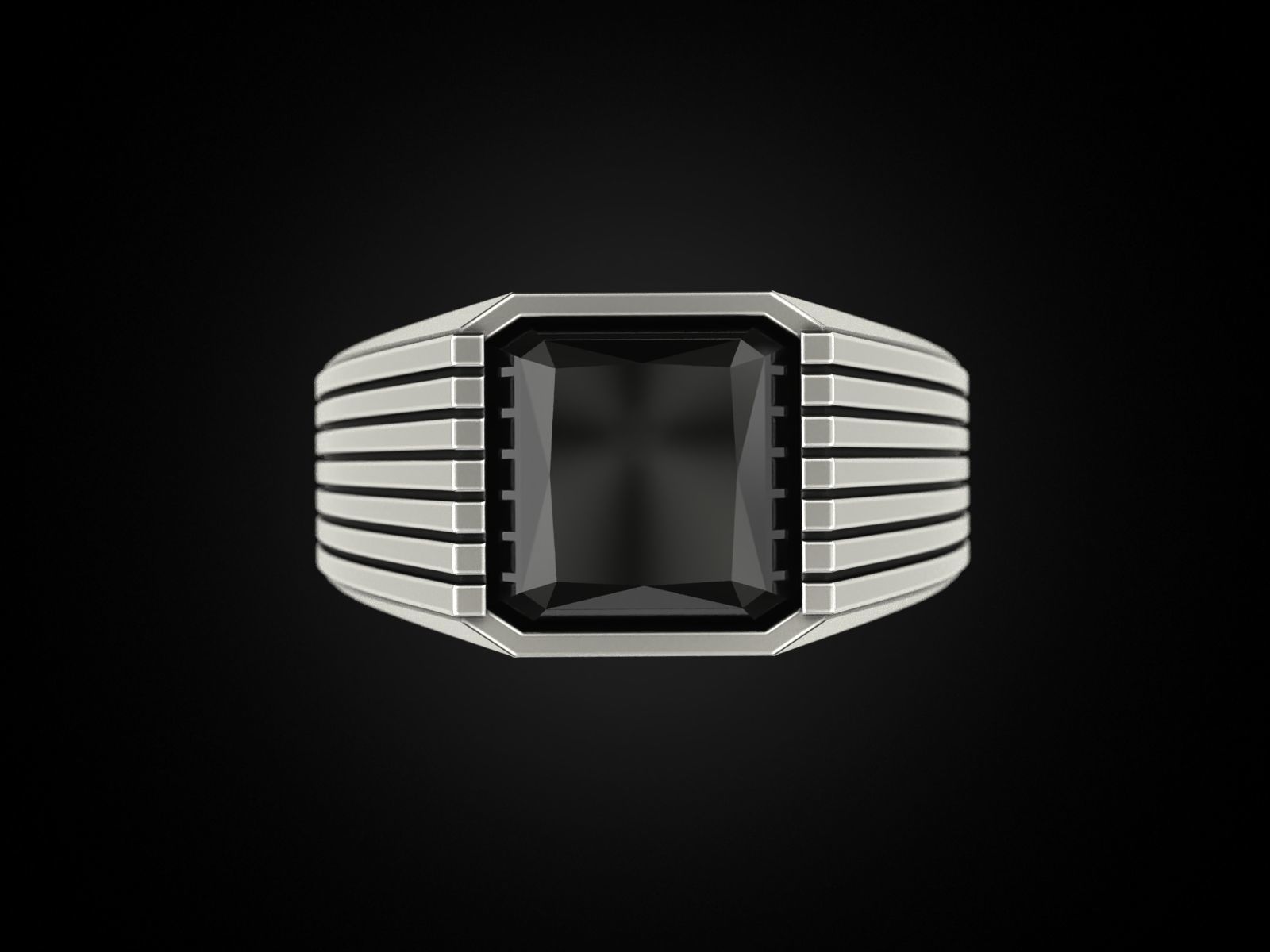 Man ring 3D print model_3