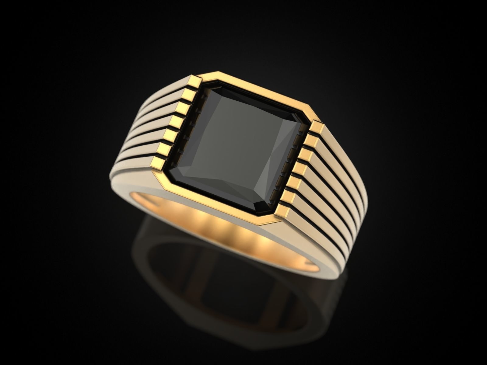 Man ring 3D print model_10