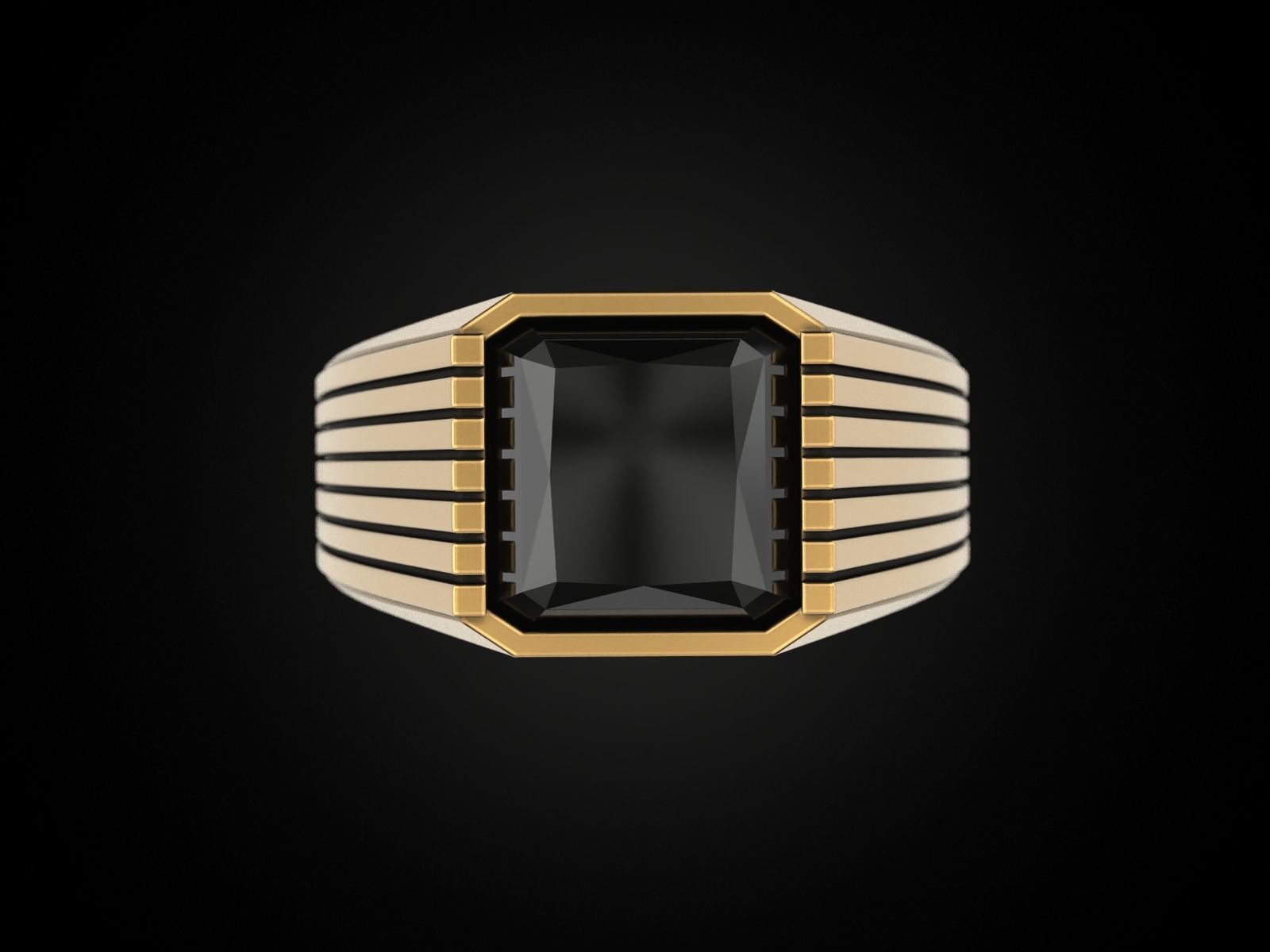 Man ring 3D print model_11