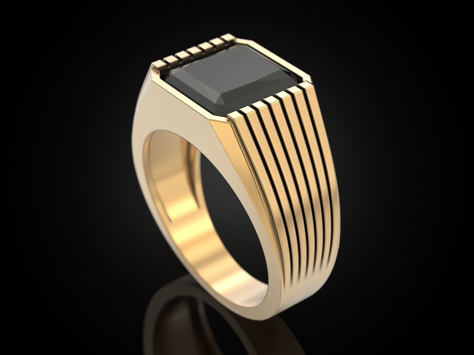 Man ring 3D print model_9