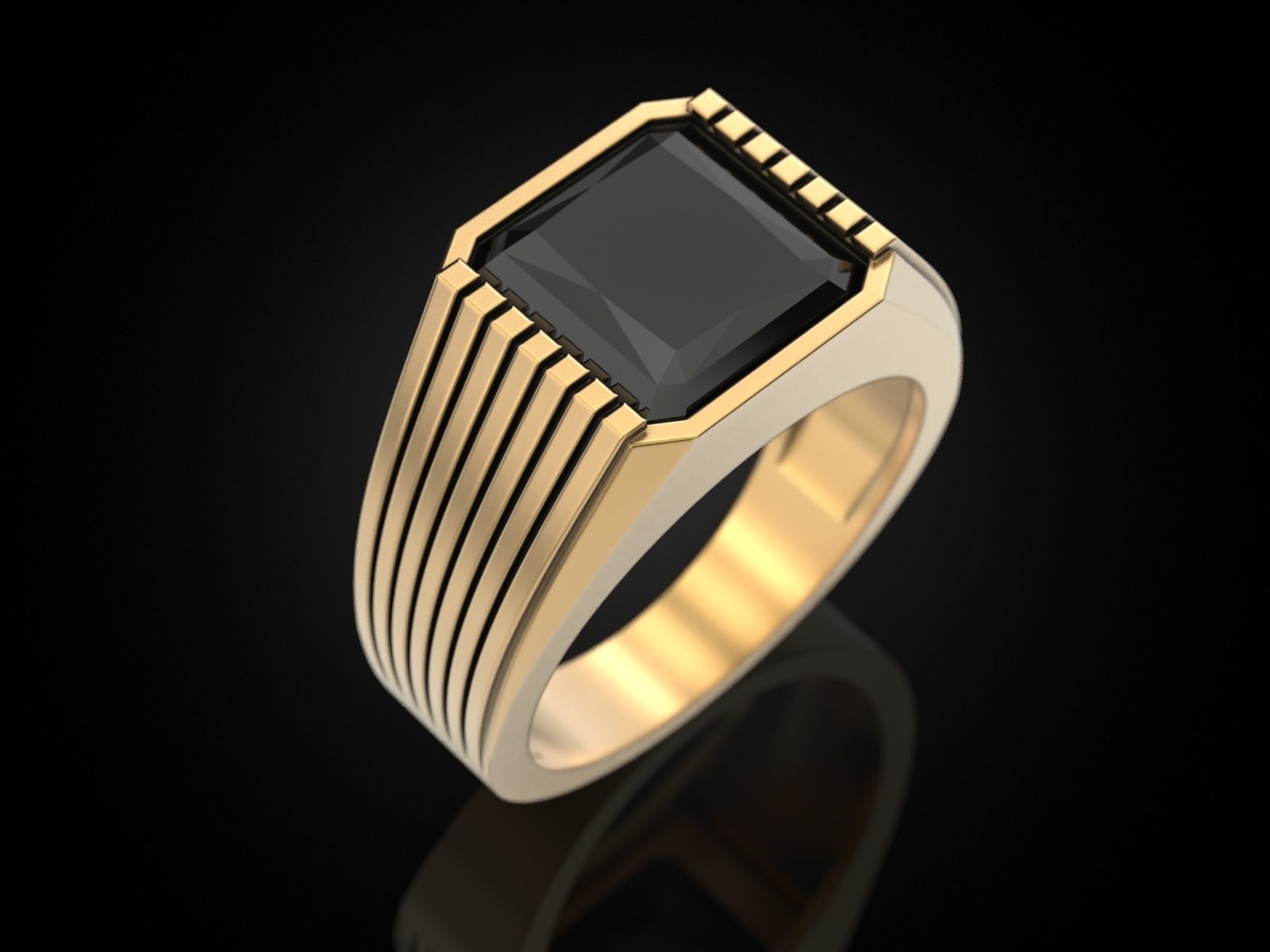Man ring 3D print model_12