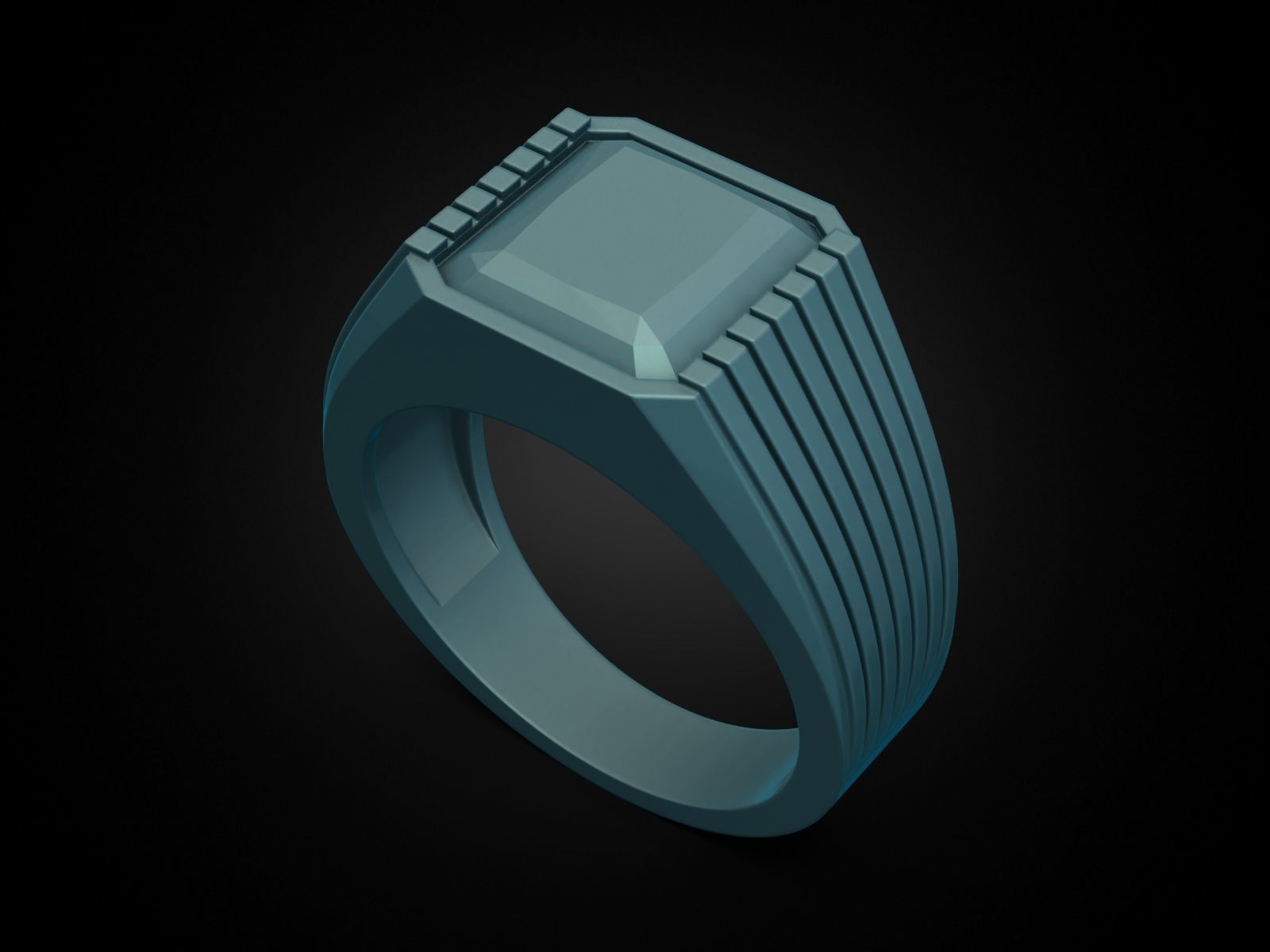 Man ring 3D print model_6