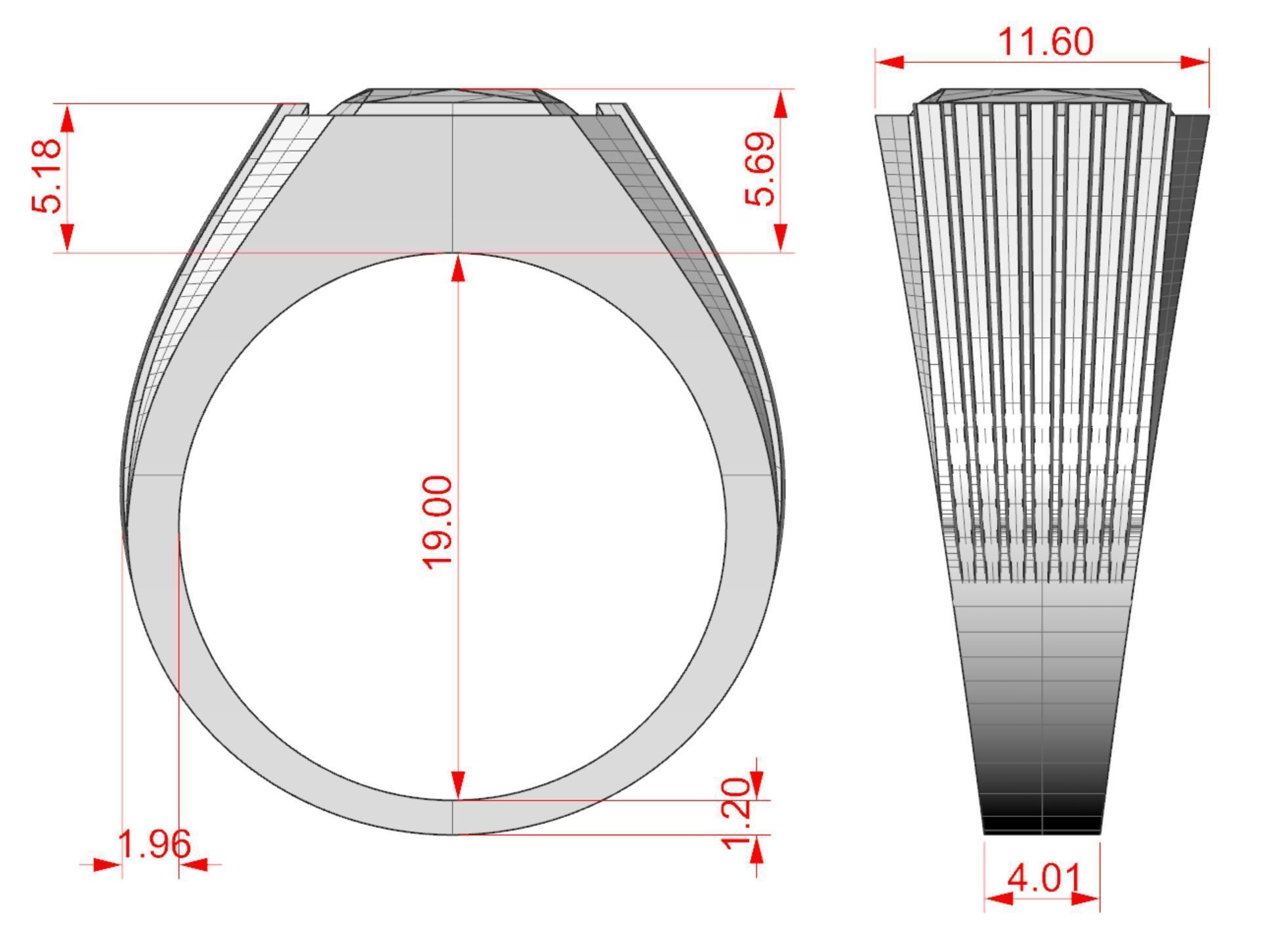 Man ring 3D print model_7
