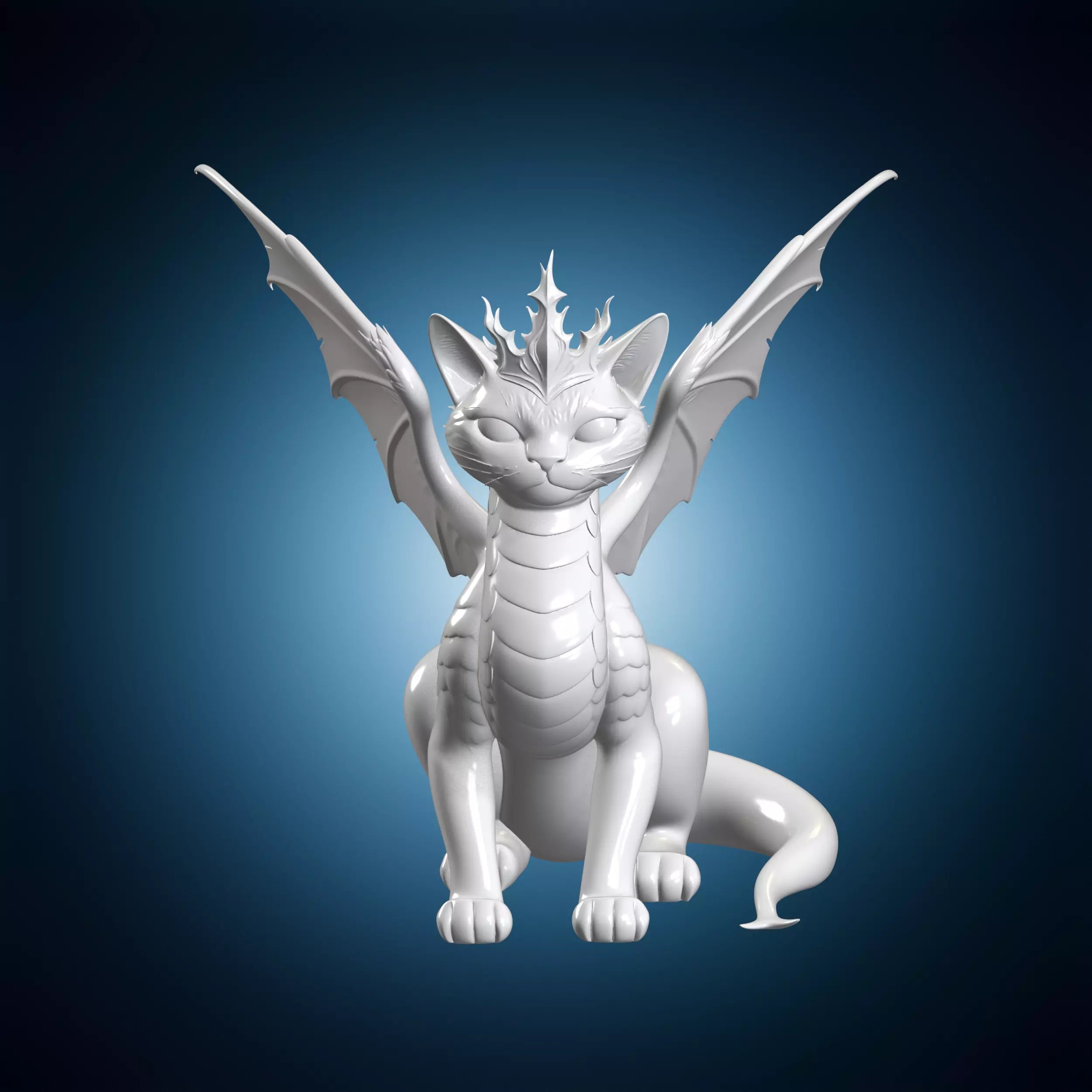 Basilisk Serpent Feline 3D Print Model 3D print model