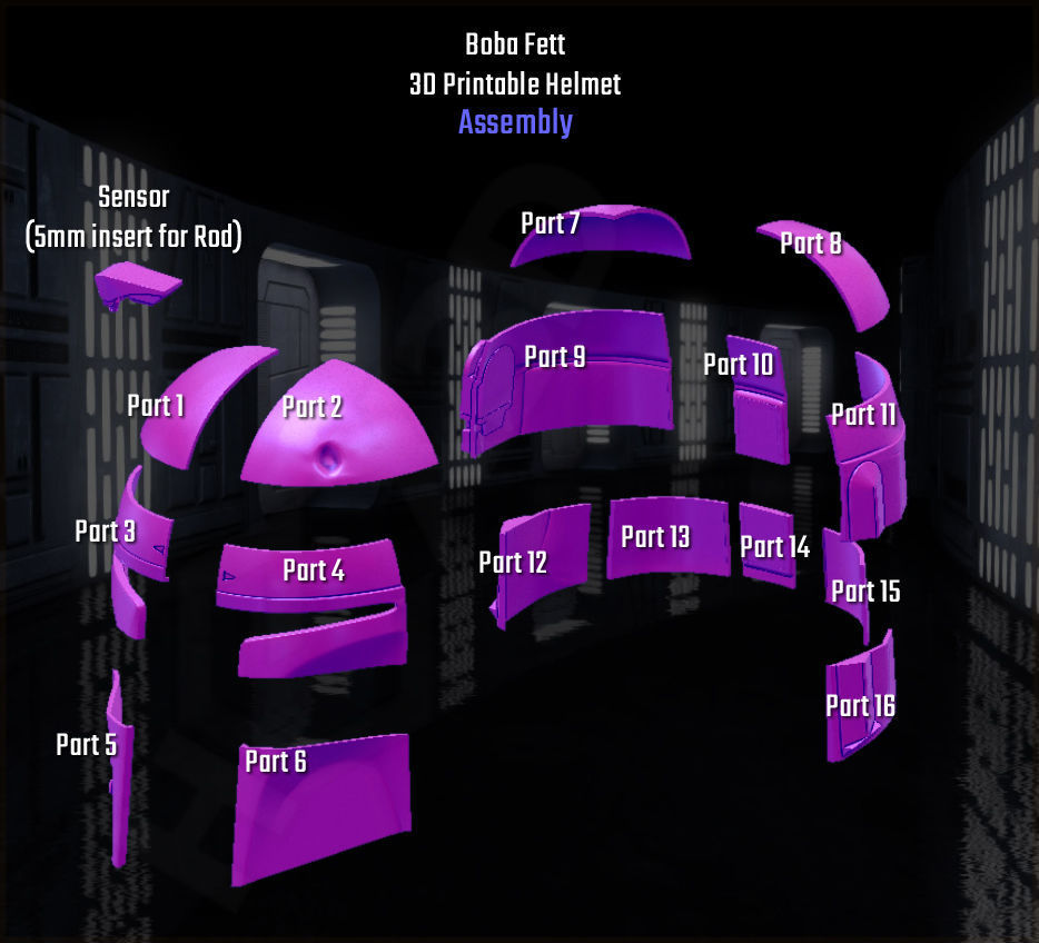 Boba Fett 3D Printable Helmet 3D print model_2