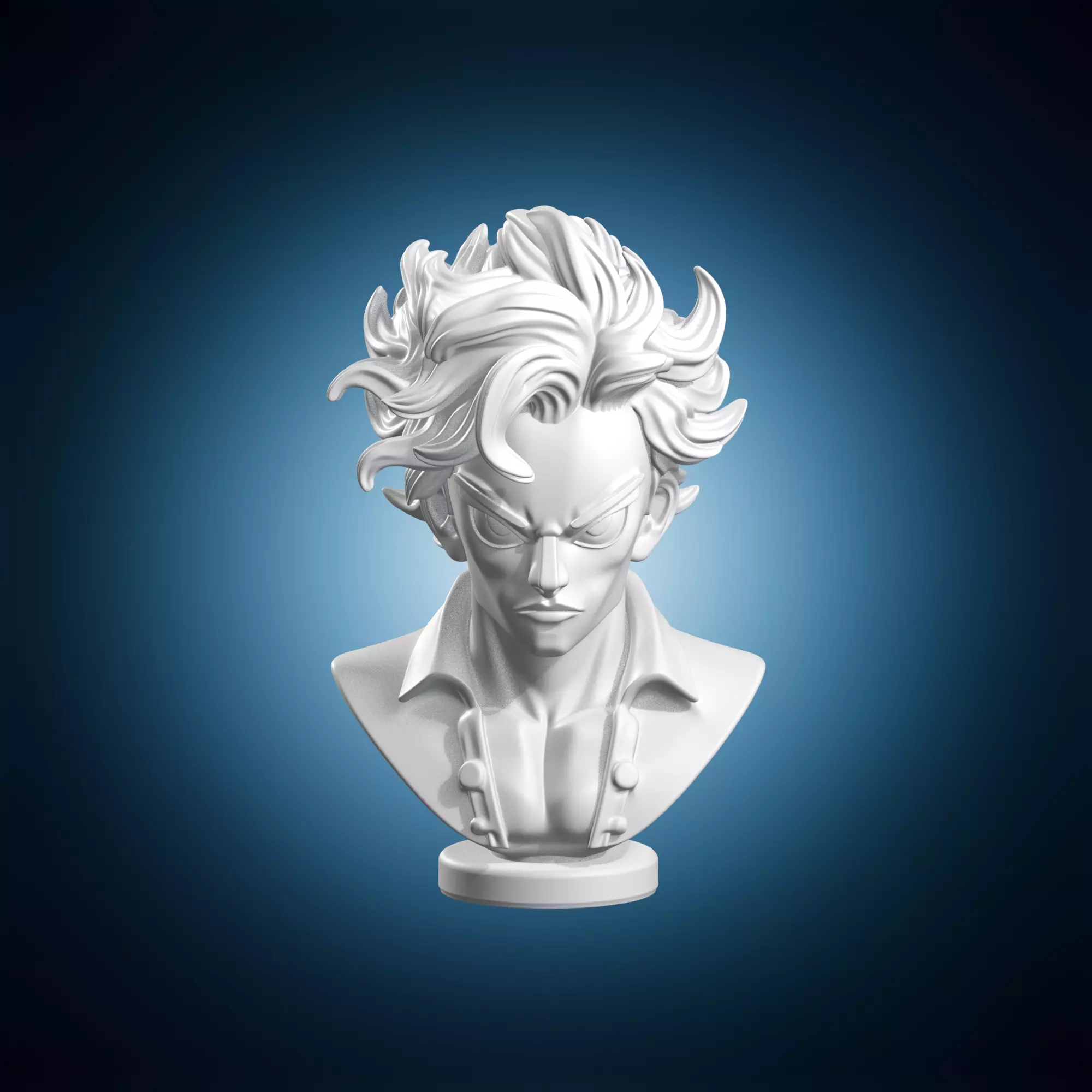 Okarun Dandadan Anime Character Bust Sculpture 3D print model