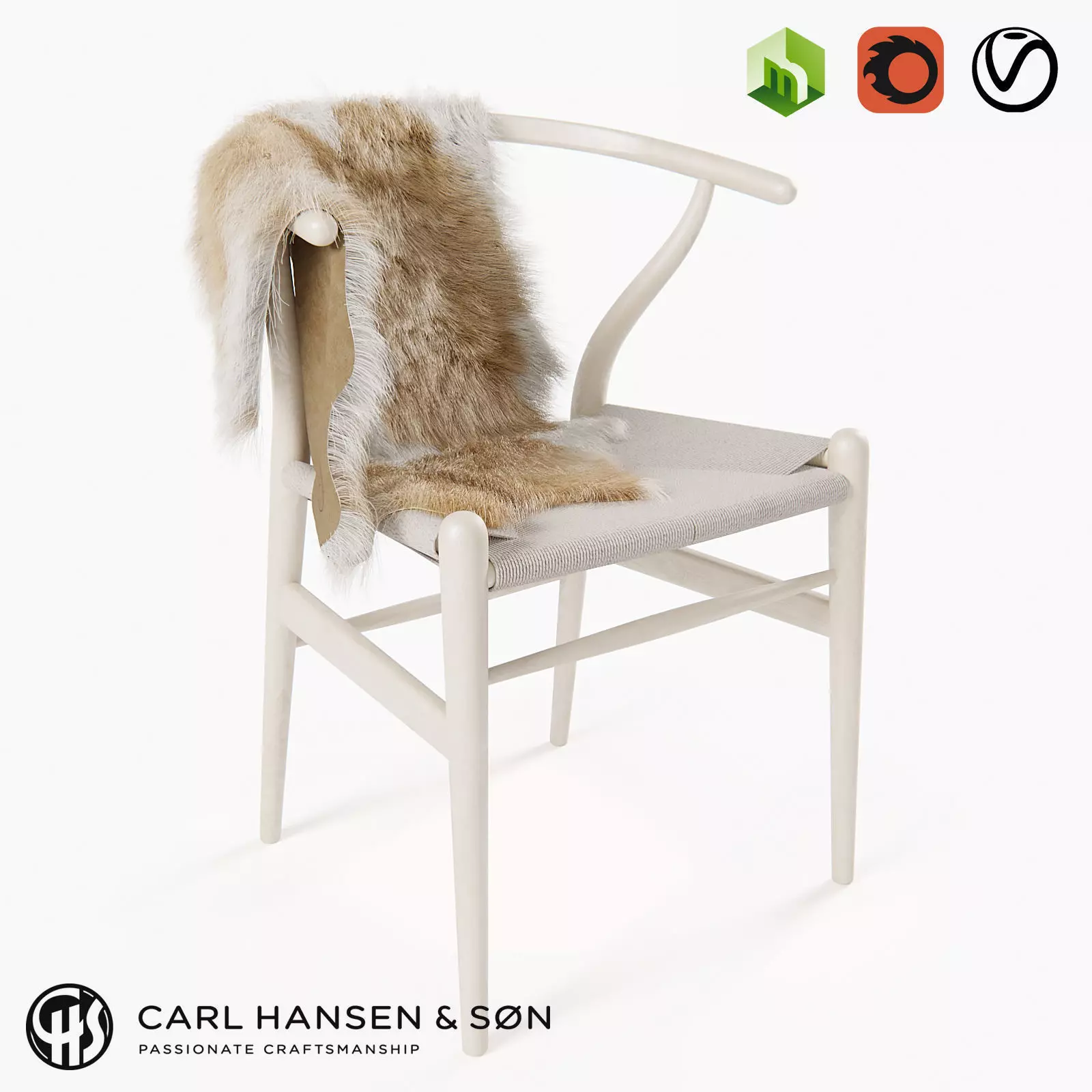 CH24 WISHBONE CHAIR 3D model_0