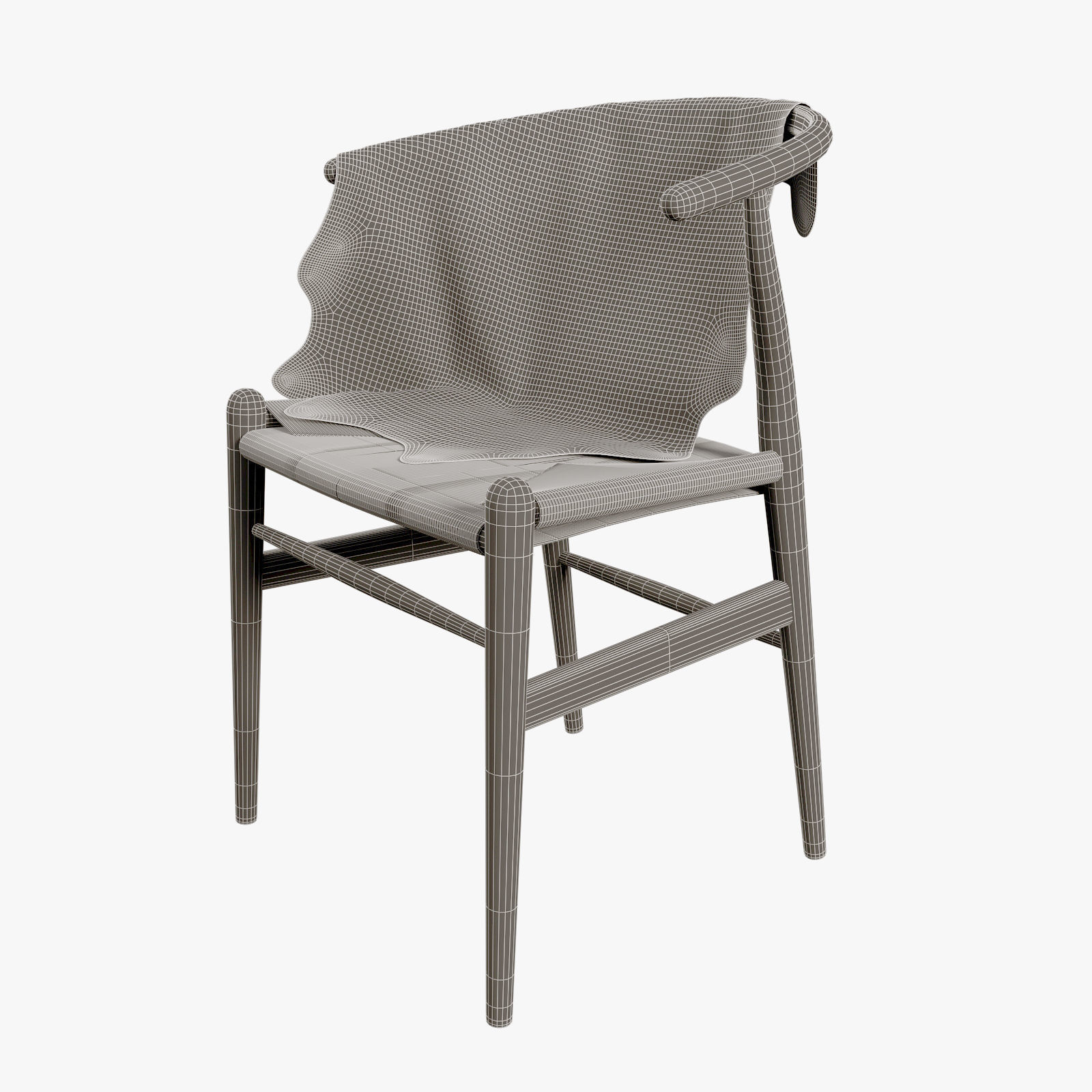 CH24 WISHBONE CHAIR 3D model_6