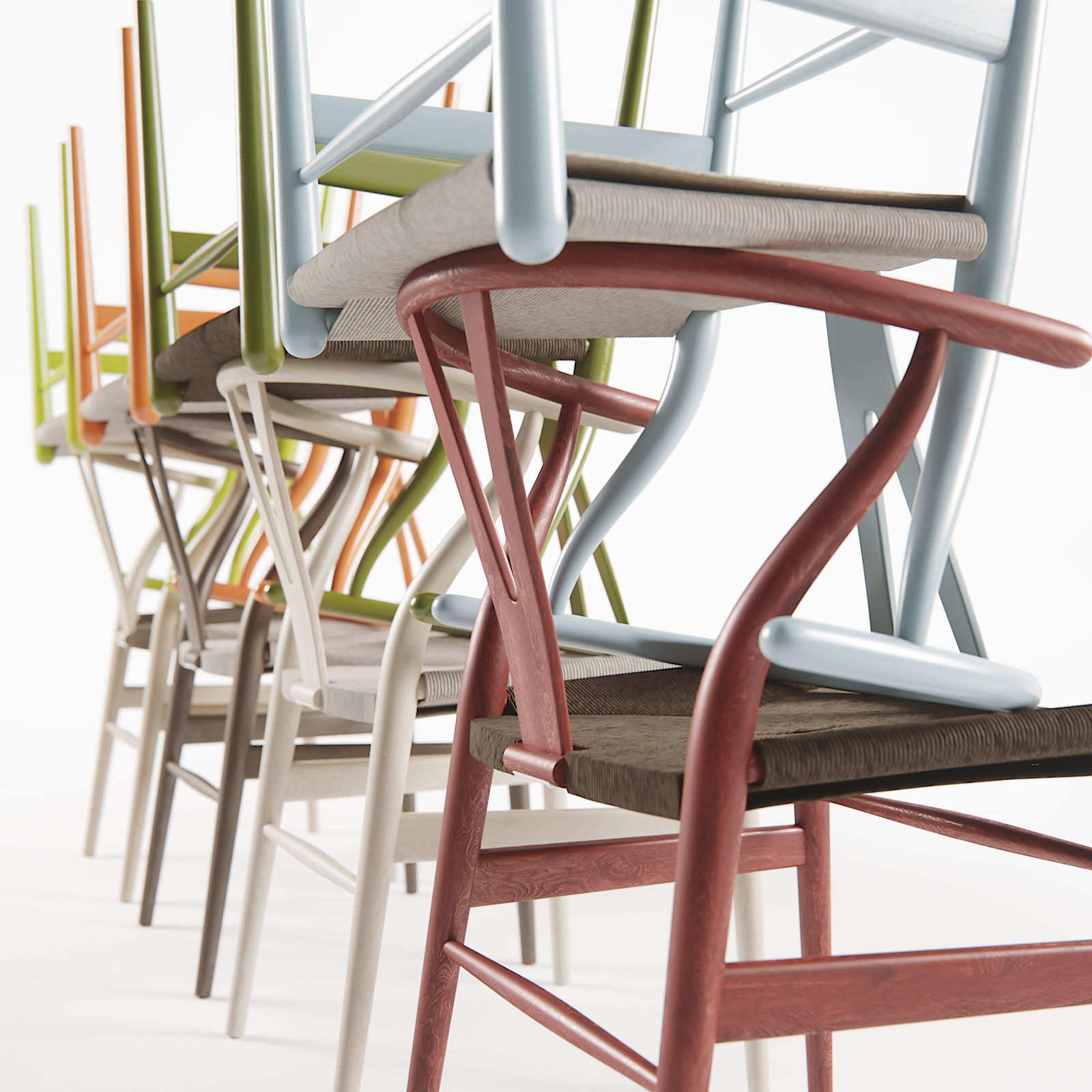 CH24 WISHBONE CHAIR 3D model_5