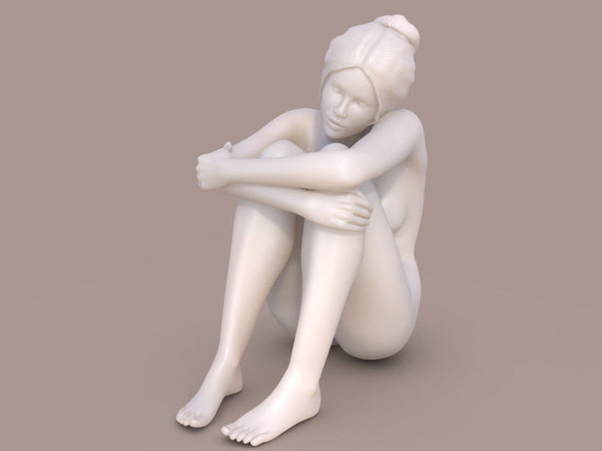 Woman Sitting 3D print model