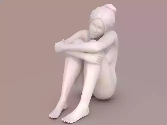 Woman Sitting 3D print model