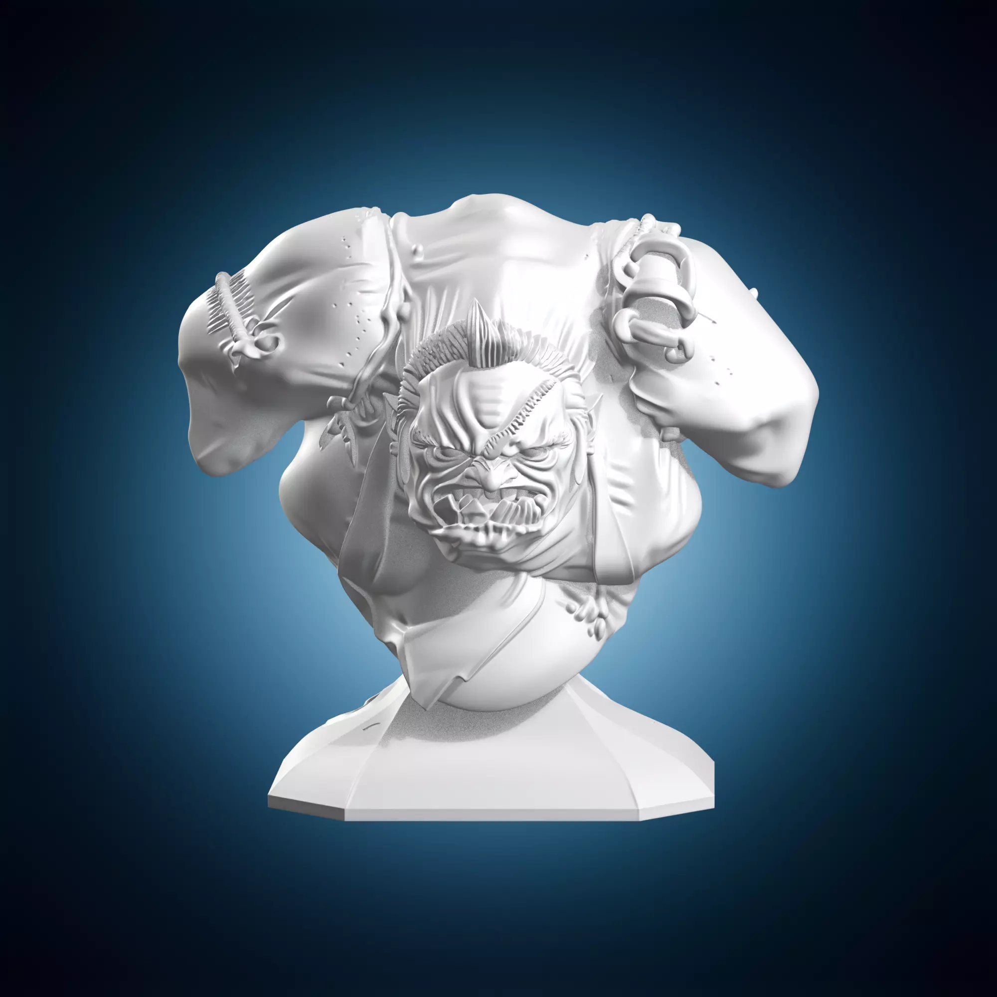 Pudge Butcher Monster Bust DOTA 2 Character Sculpture 3D print model