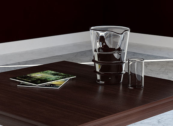 Table wayfair coffee 3D model_1