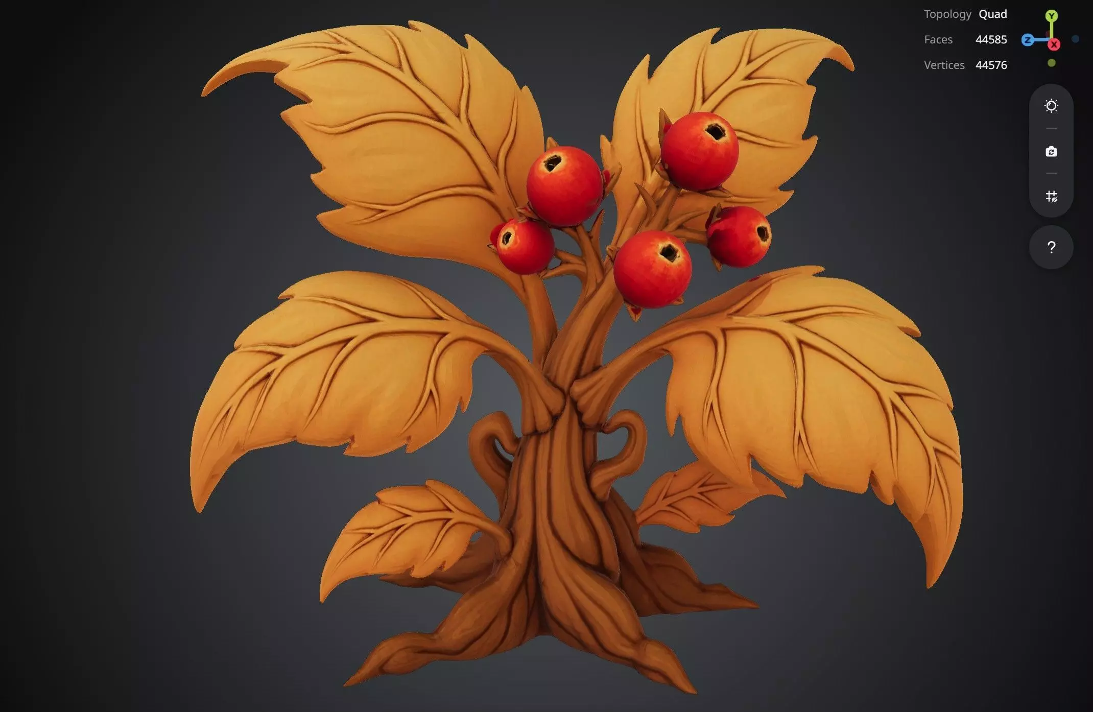 Orange Leaf 3D model