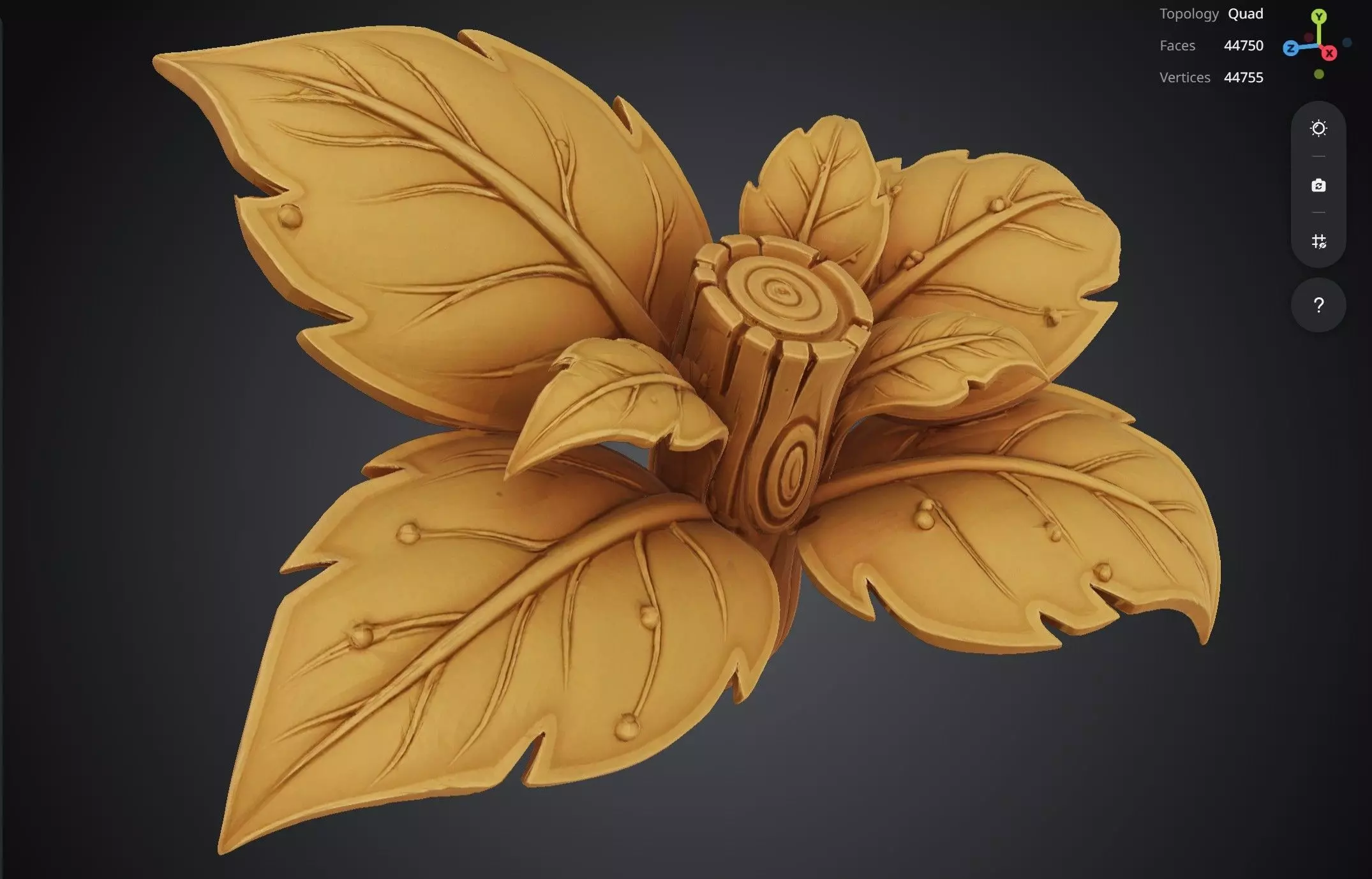 Gold Leaf Plant 3D model