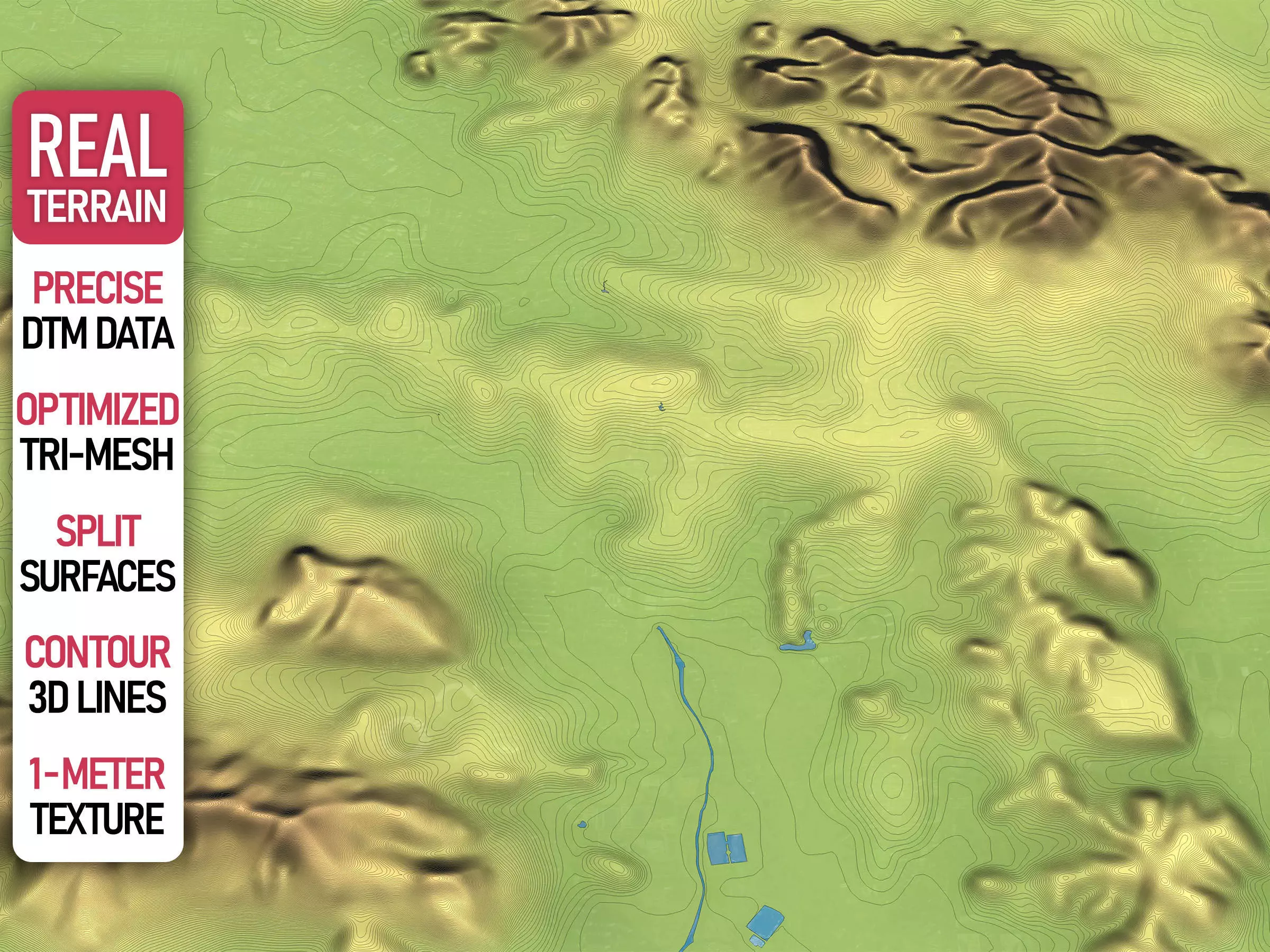 Incheon - Topography Terrain Low-poly 3D model