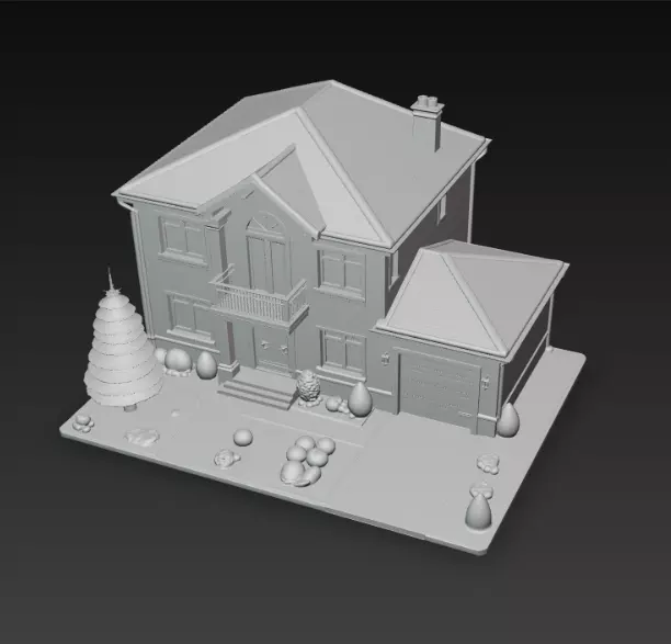 Villa style americain 3D print model