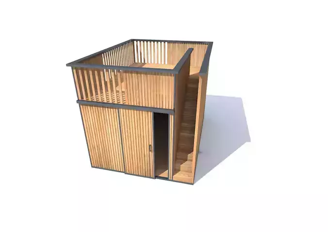 Garden house with roof terrace