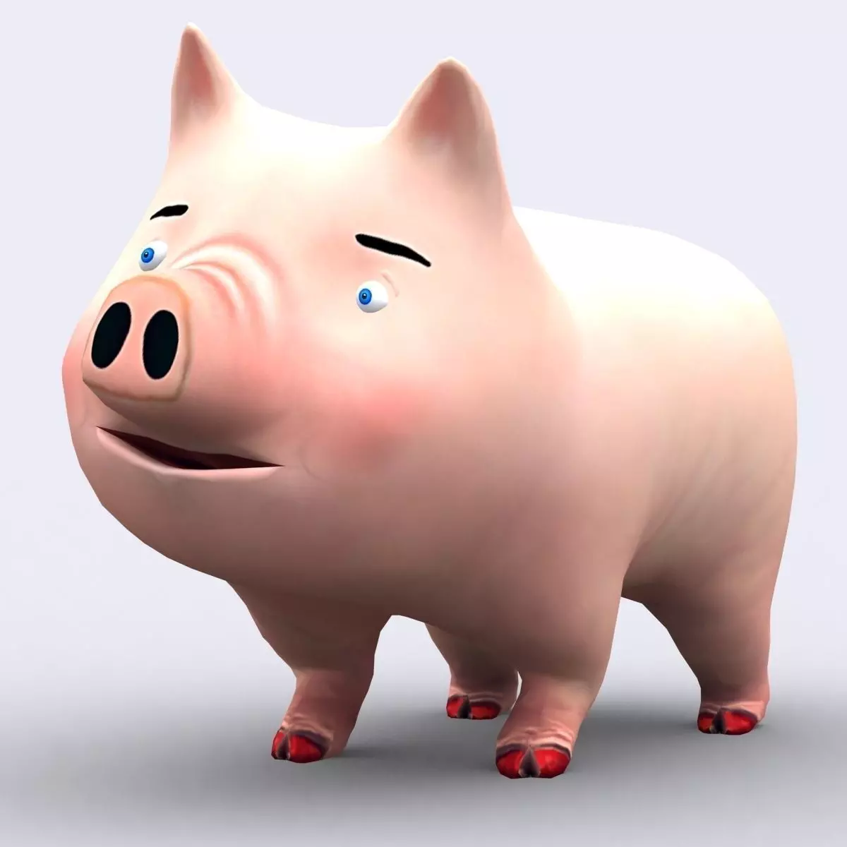 3DRT - toonpets animals Pig Low-poly 3D model