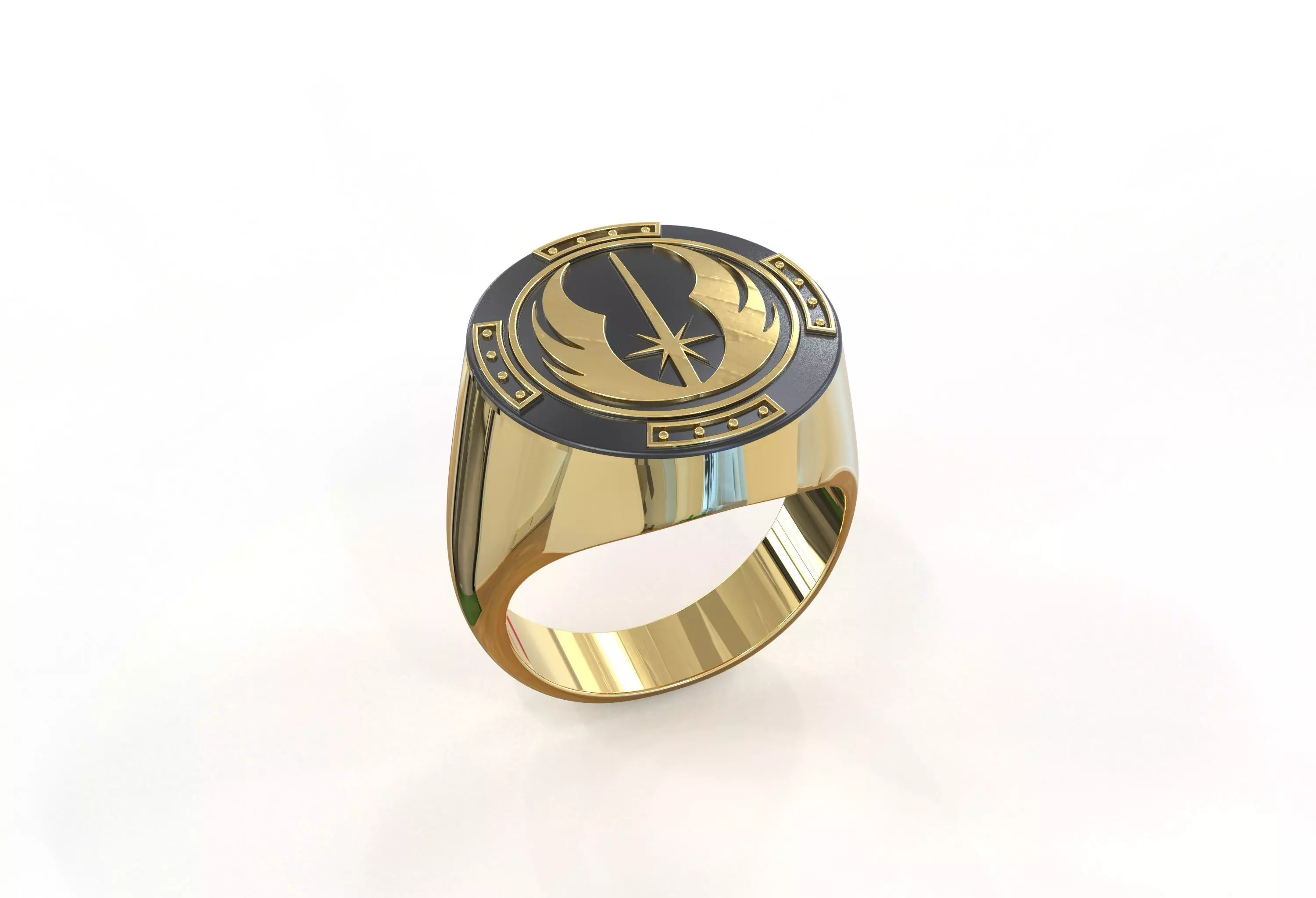 Signet ring Star Wars Jedi Order 3D print model