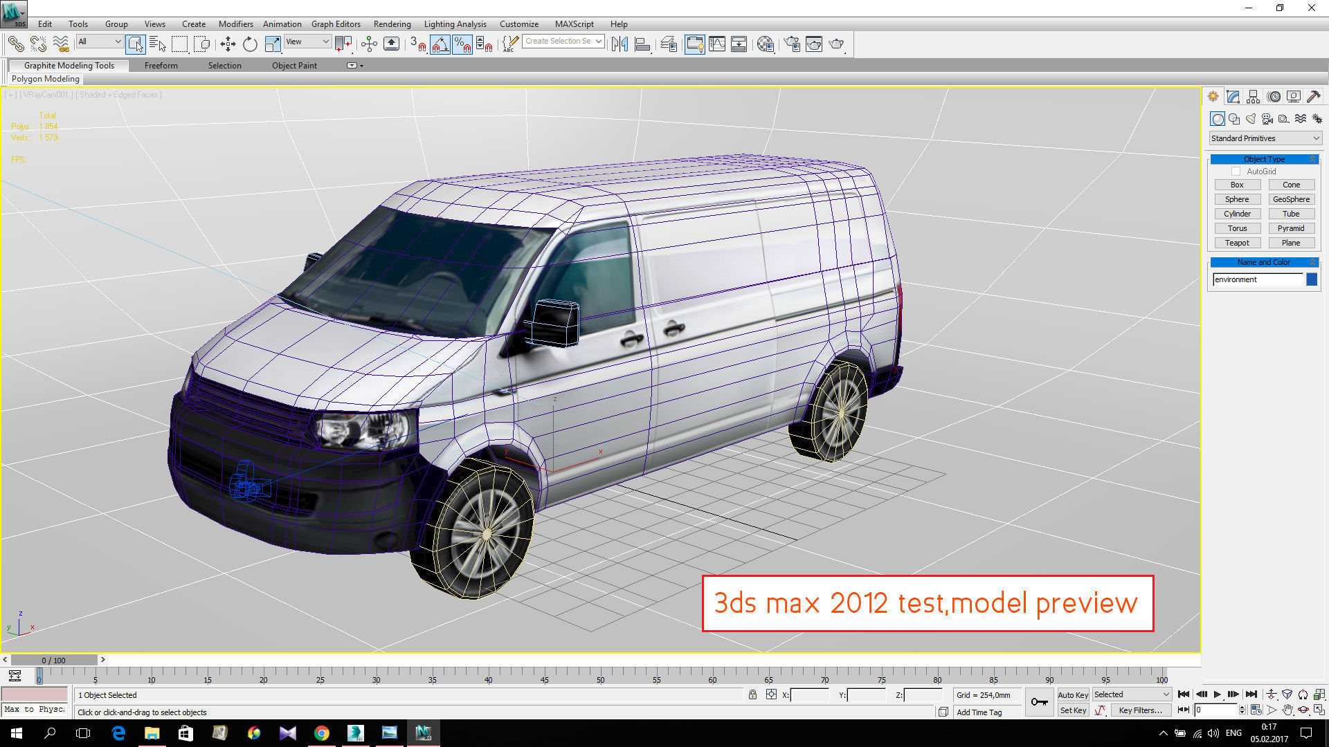 Transporter European  design panel van low poly Low-poly 3D model_8