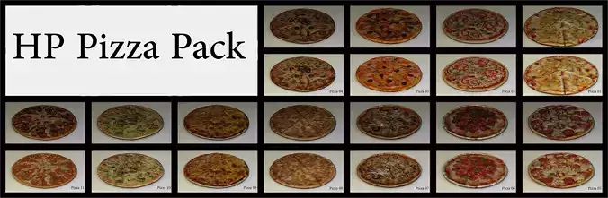 11 pizza pack HP 3D model