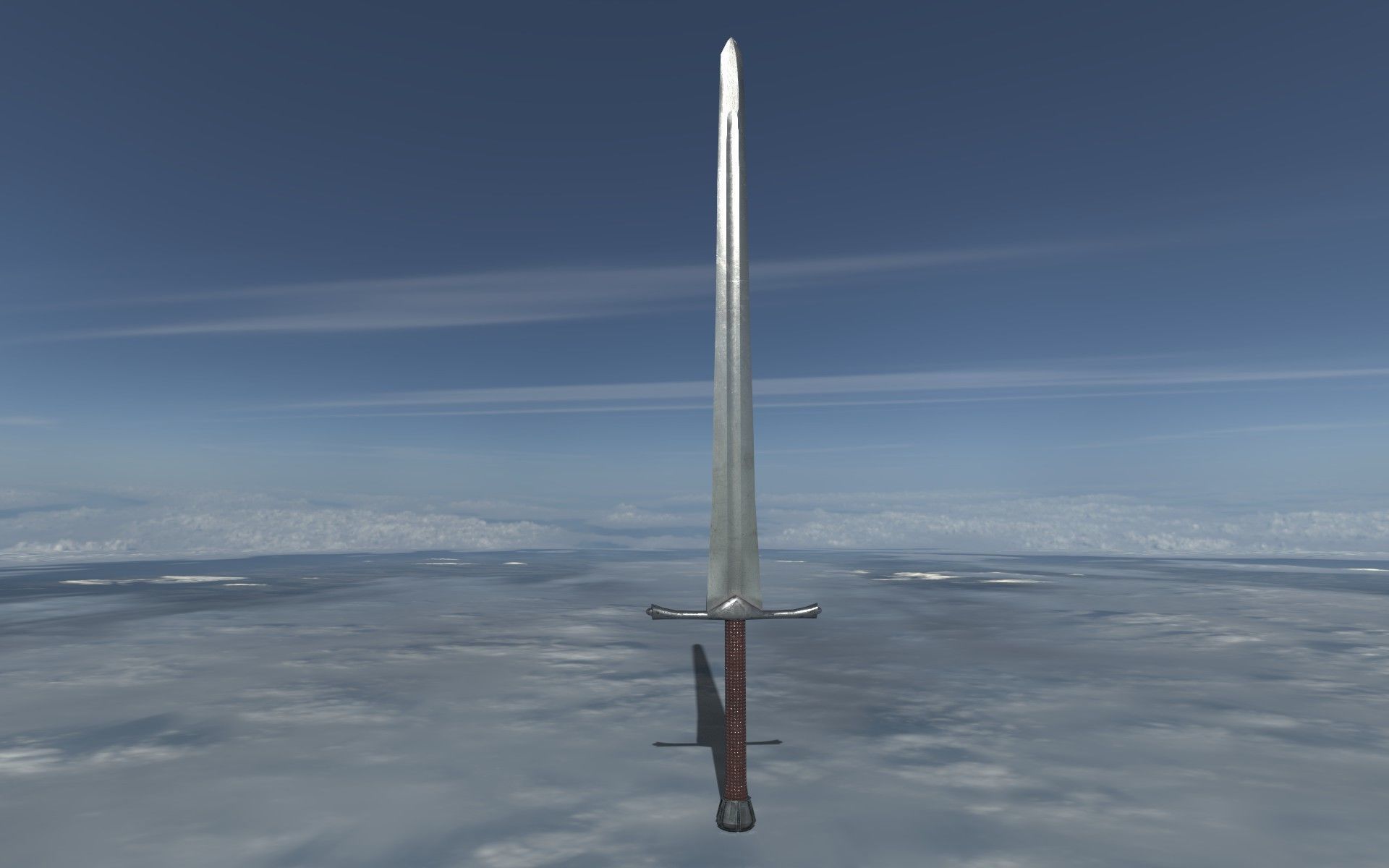 Medieval Sword PBR Game-Ready Low-poly 3D model_1