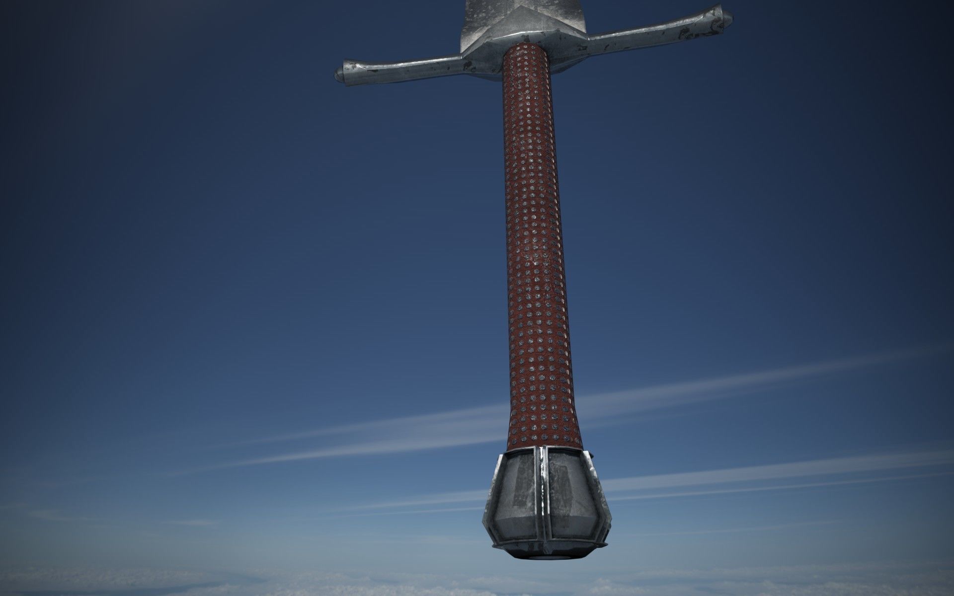 Medieval Sword PBR Game-Ready Low-poly 3D model_2