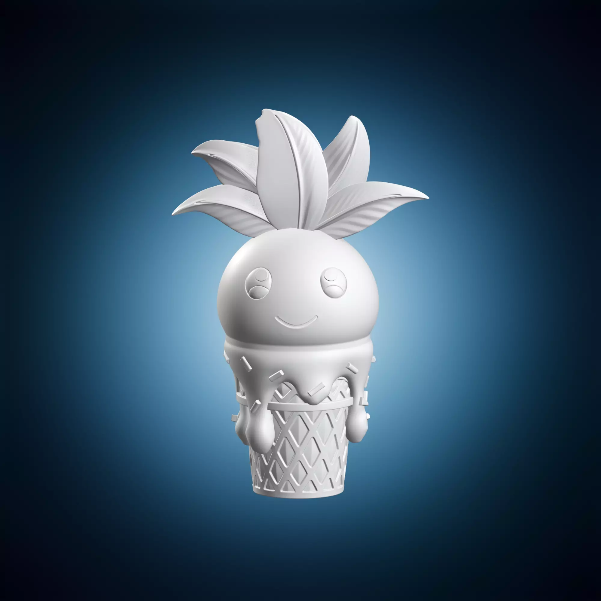 Oddish Ice Cream Pokemon Cute Figure 3D print model