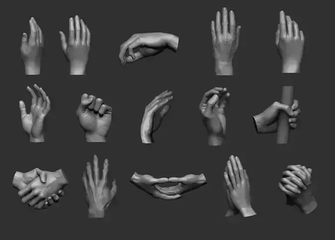 Ultimate Hand Set 3D print model
