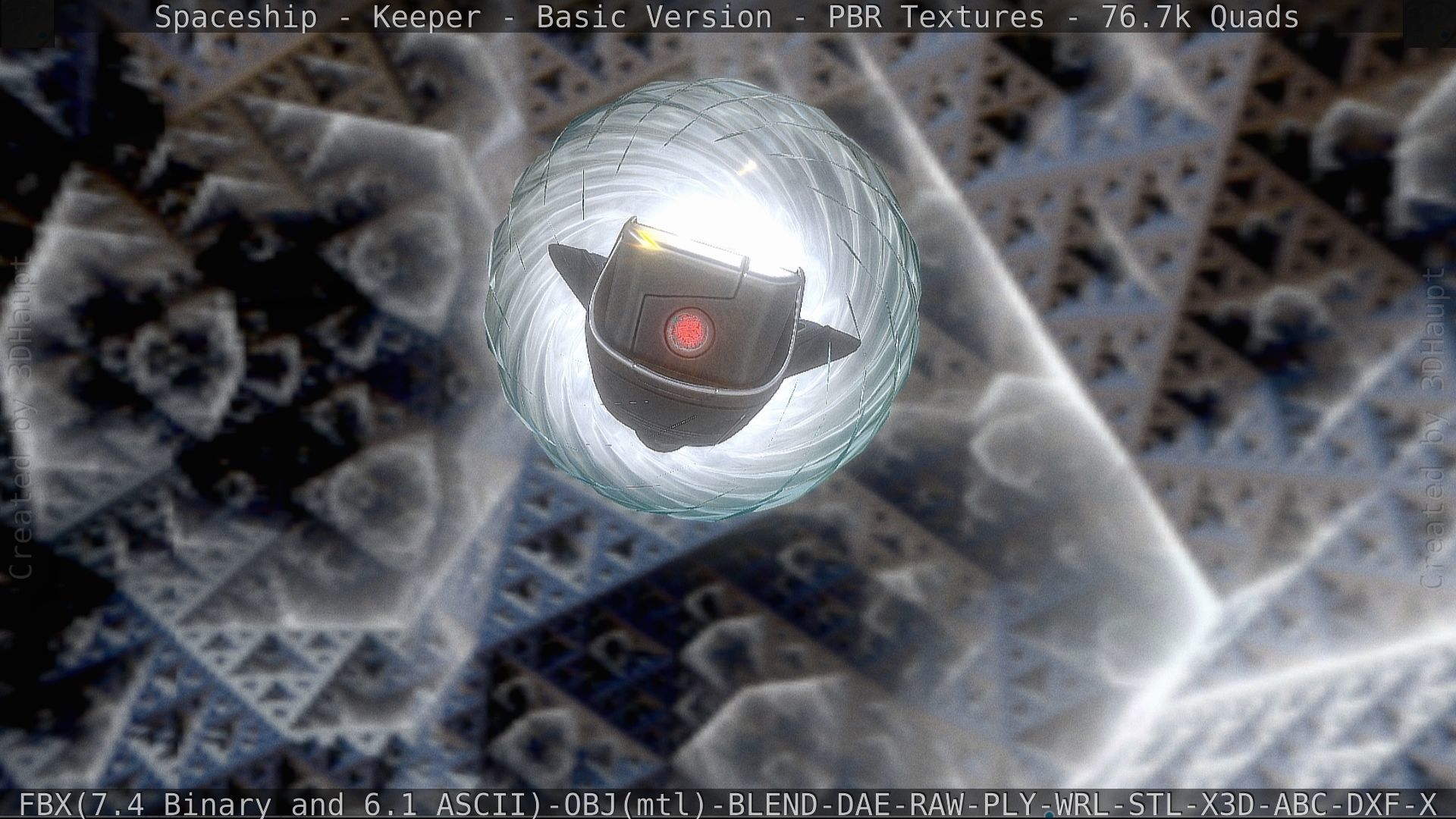 Spaceship  - Keeper - Basic Version Low-poly 3D model_95