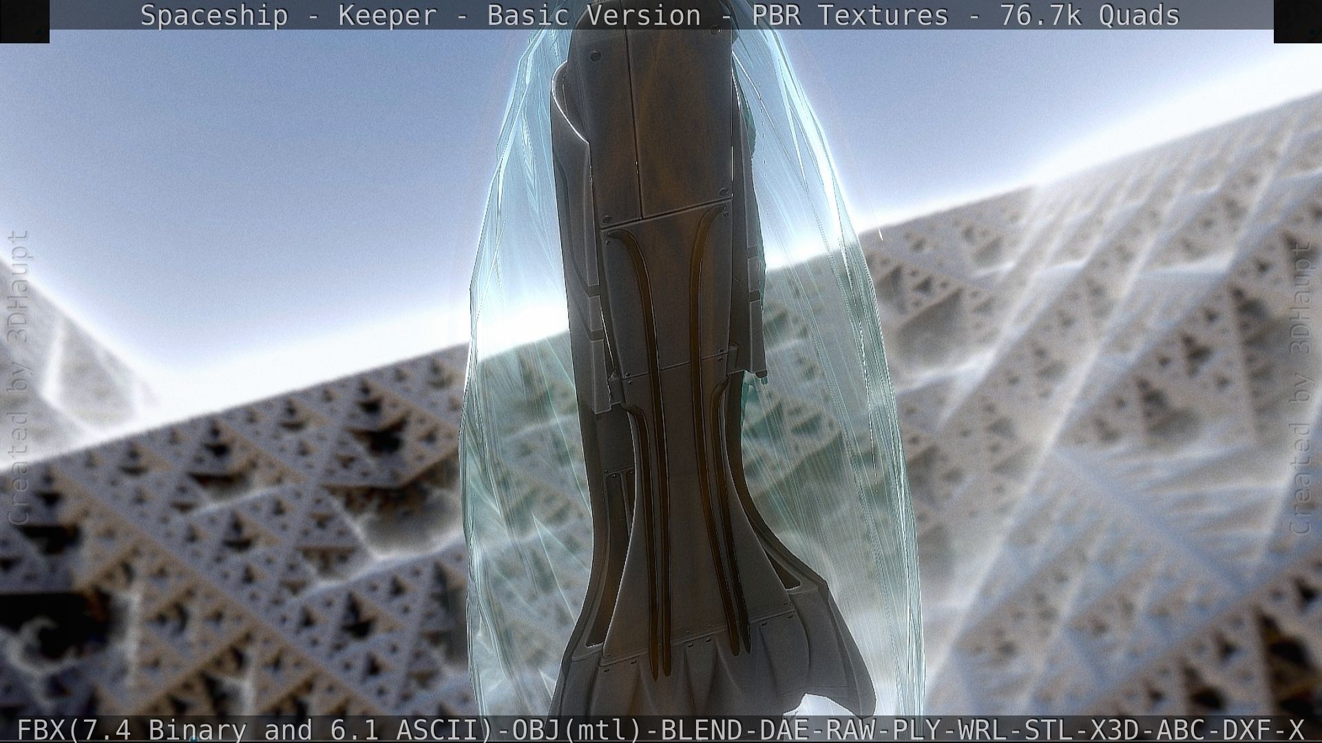 Spaceship  - Keeper - Basic Version Low-poly 3D model_23