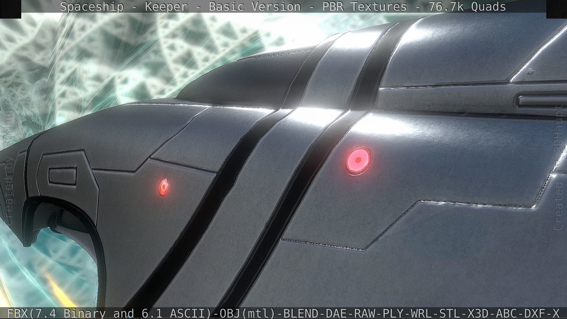 Spaceship  - Keeper - Basic Version Low-poly 3D model_53