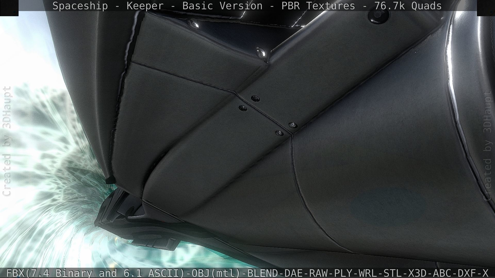 Spaceship  - Keeper - Basic Version Low-poly 3D model_48