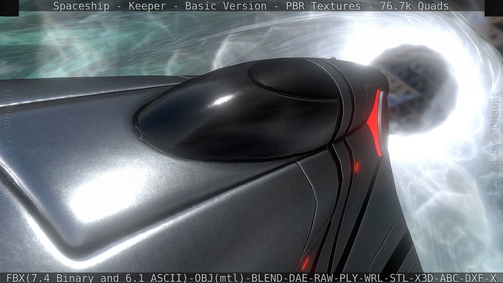 Spaceship  - Keeper - Basic Version Low-poly 3D model_54