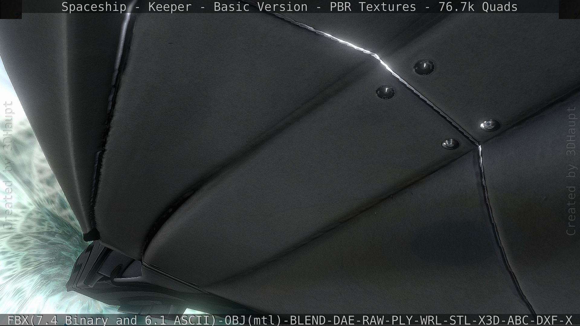 Spaceship  - Keeper - Basic Version Low-poly 3D model_50