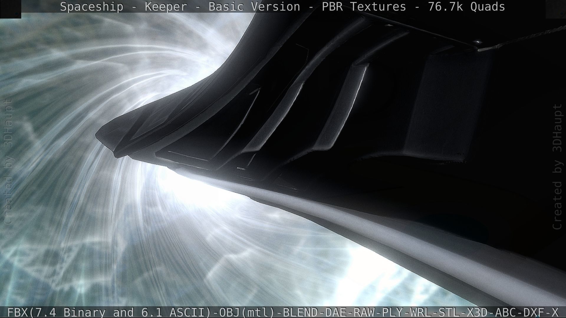 Spaceship  - Keeper - Basic Version Low-poly 3D model_131