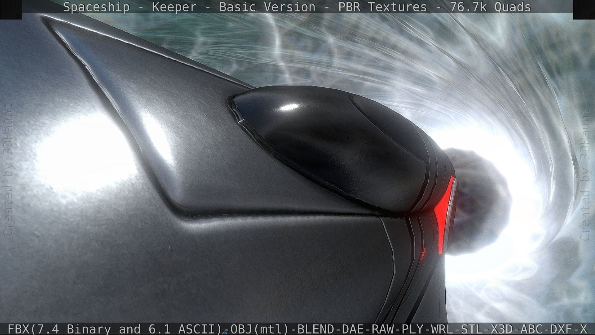 Spaceship  - Keeper - Basic Version Low-poly 3D model_56