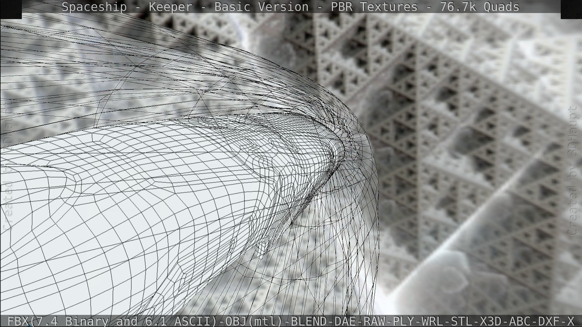 Spaceship  - Keeper - Basic Version Low-poly 3D model_166