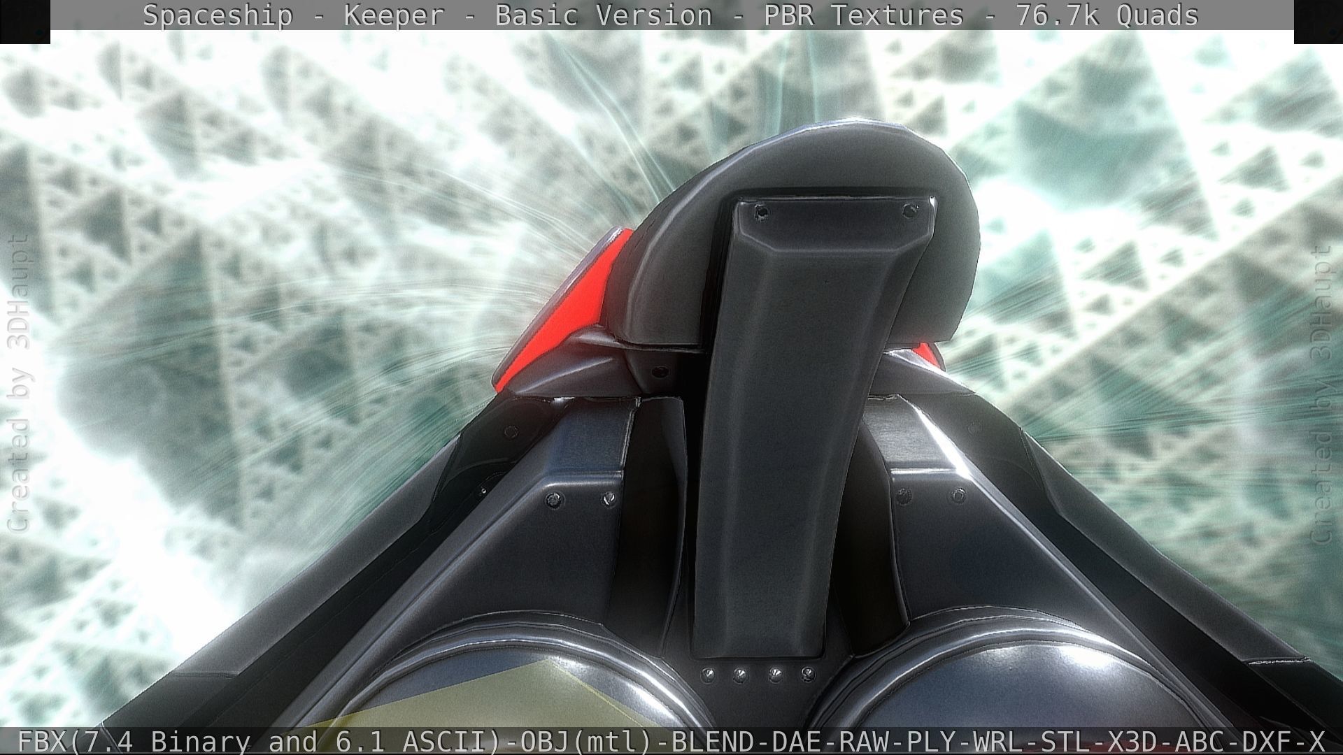 Spaceship  - Keeper - Basic Version Low-poly 3D model_46