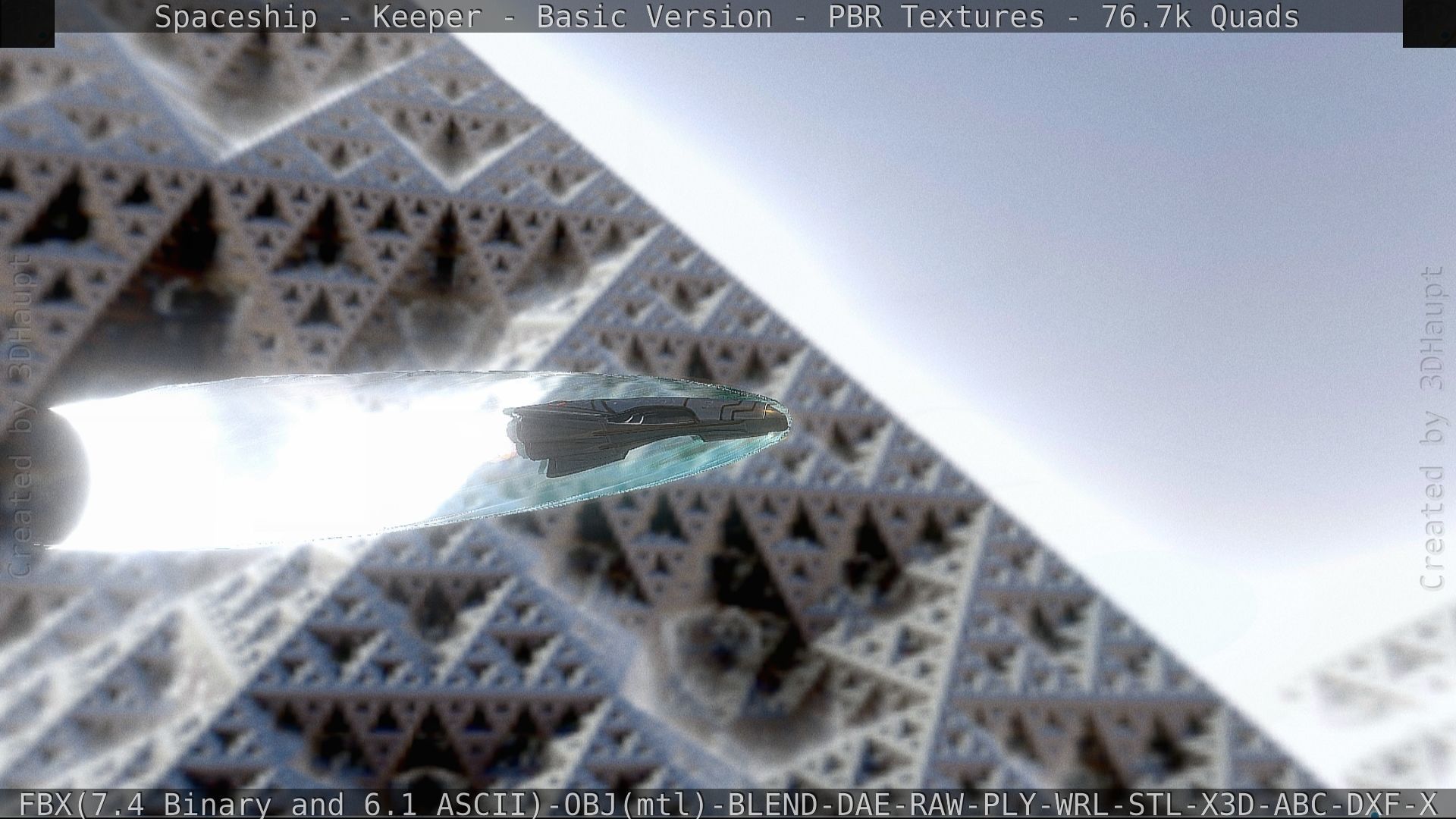 Spaceship  - Keeper - Basic Version Low-poly 3D model_71