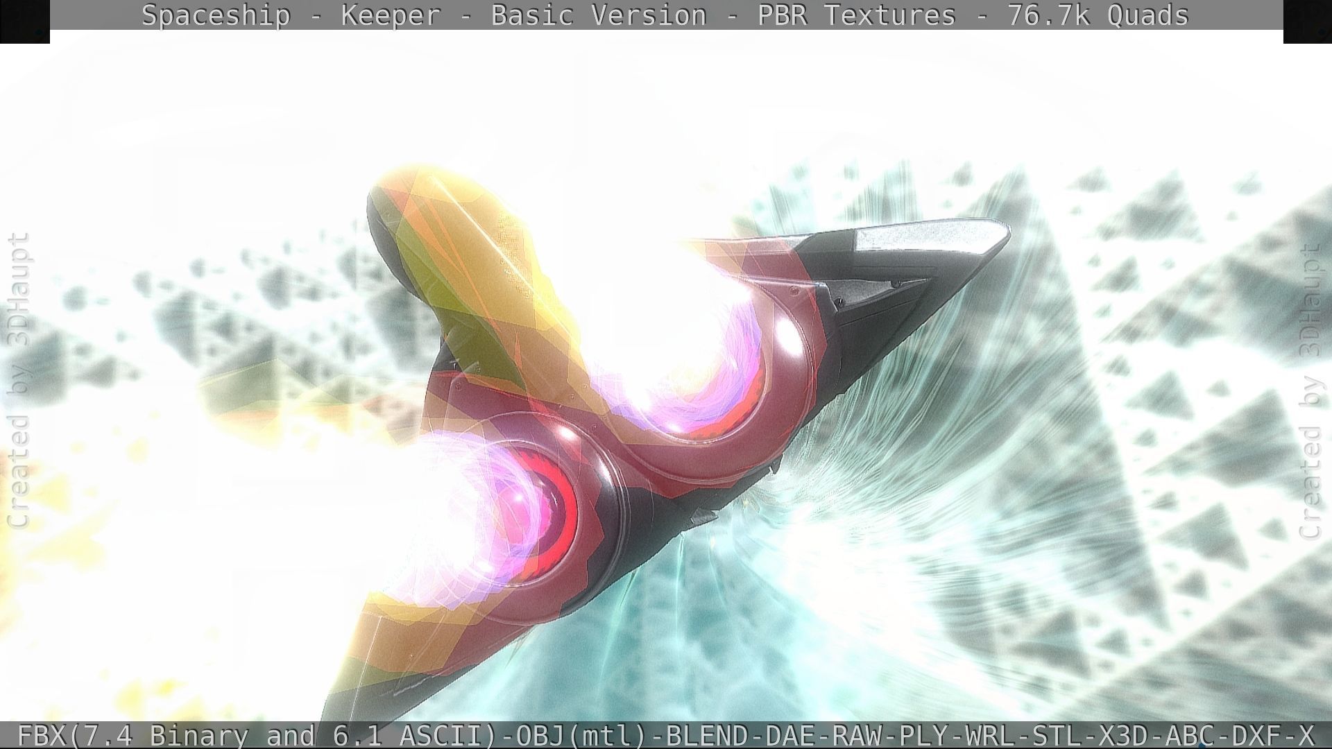 Spaceship  - Keeper - Basic Version Low-poly 3D model_42